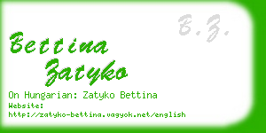 bettina zatyko business card